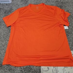 Men's Orange V-Neck Shirt